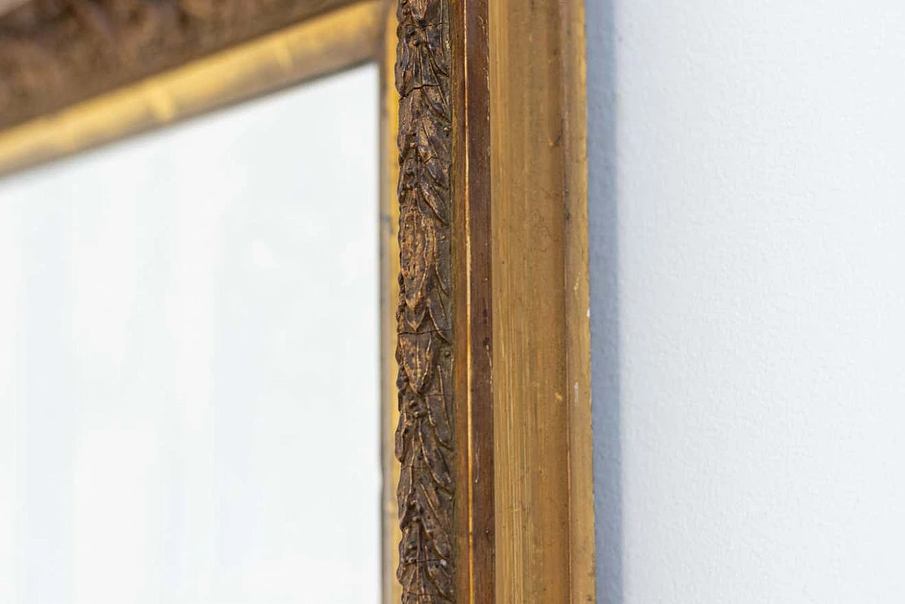 Rectangular mirror with gilded wooden frame, 1950s 7