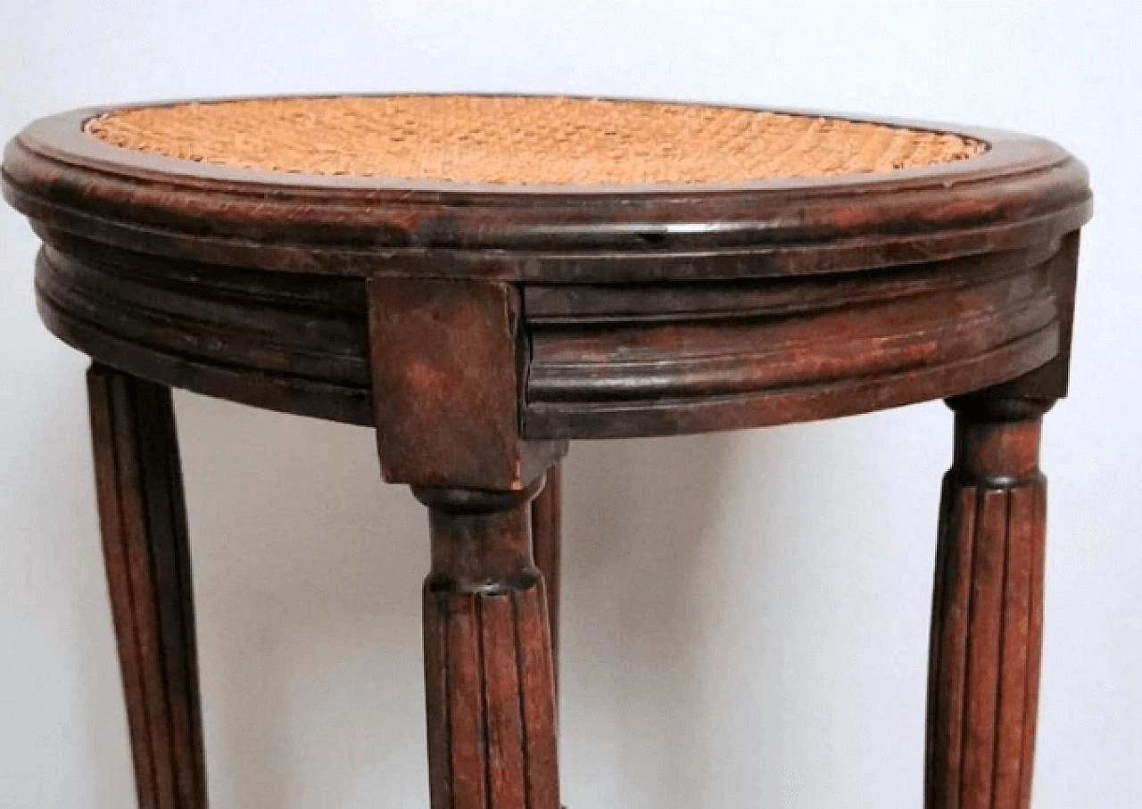 Louis XVI style oak and Vienna straw stool, late 19th century 10