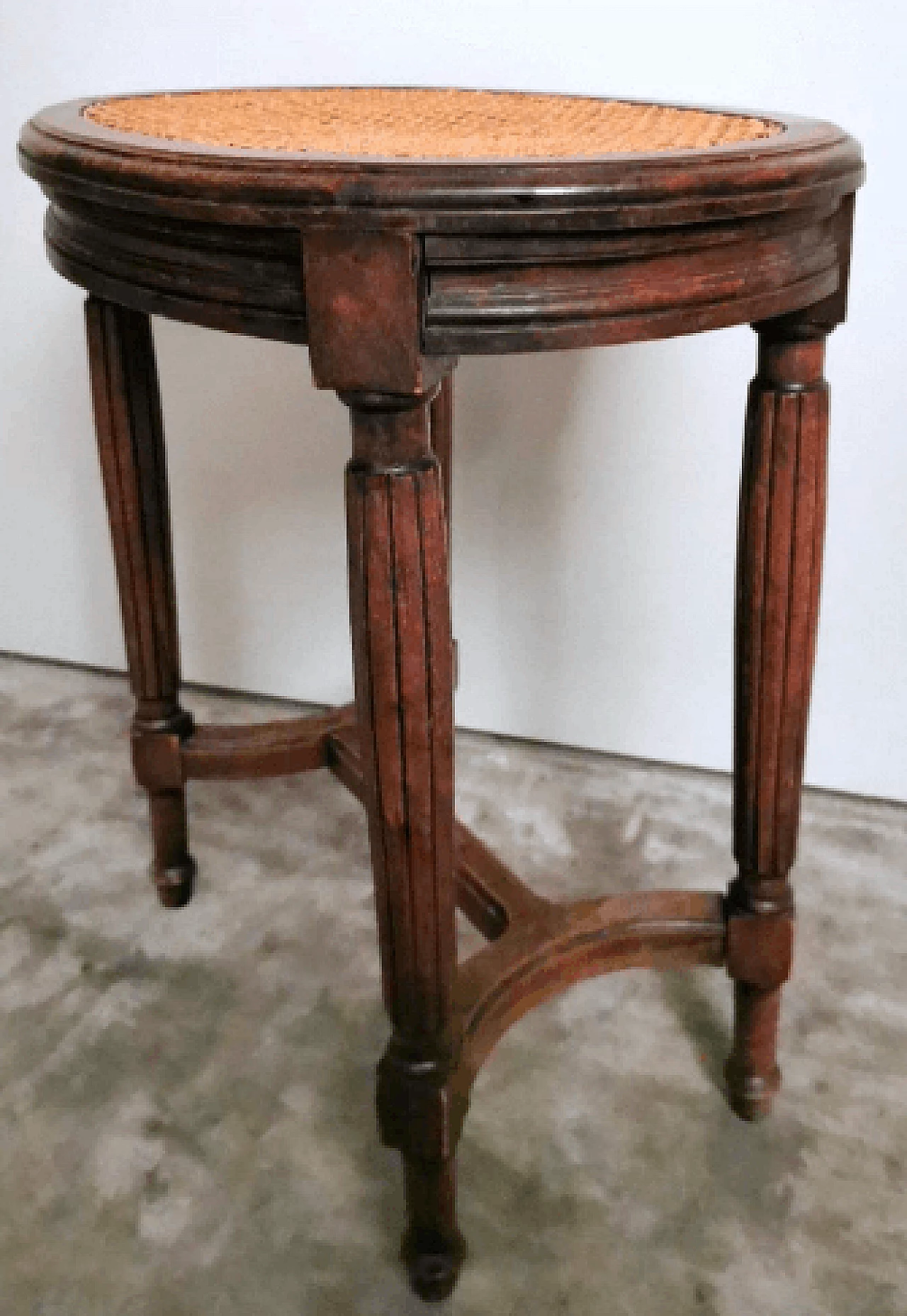 Louis XVI style oak and Vienna straw stool, late 19th century 13