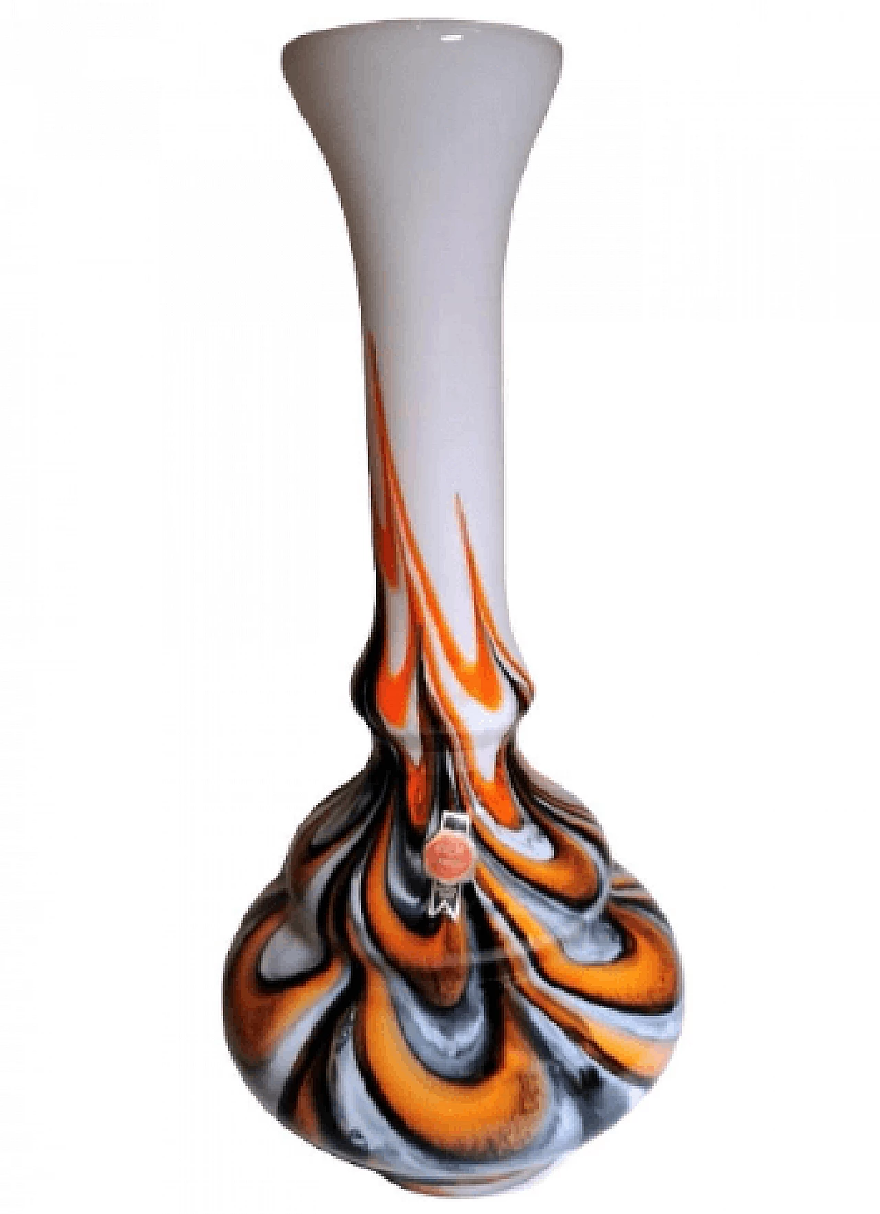 Multicolored opaline glass vase by Vetreria Barbieri, 1970s 1