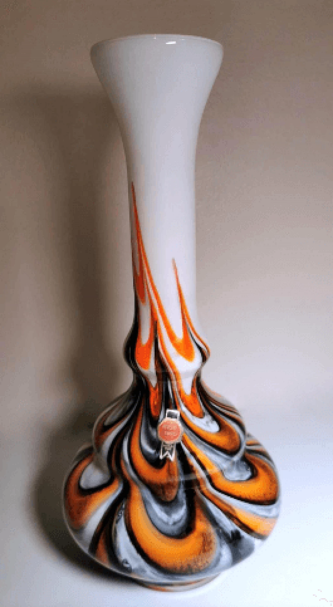 Multicolored opaline glass vase by Vetreria Barbieri, 1970s 3