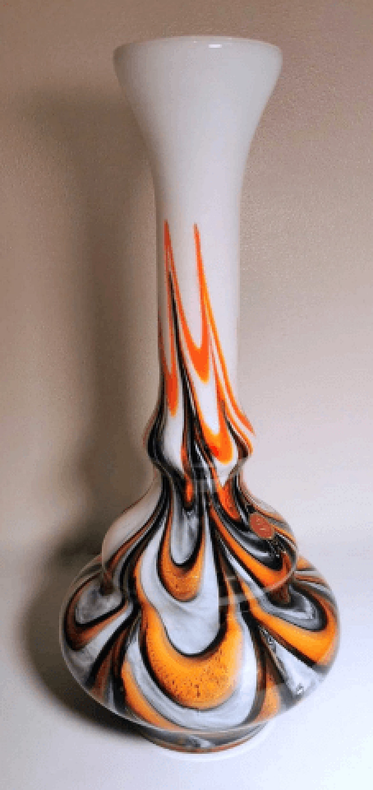 Multicolored opaline glass vase by Vetreria Barbieri, 1970s 4