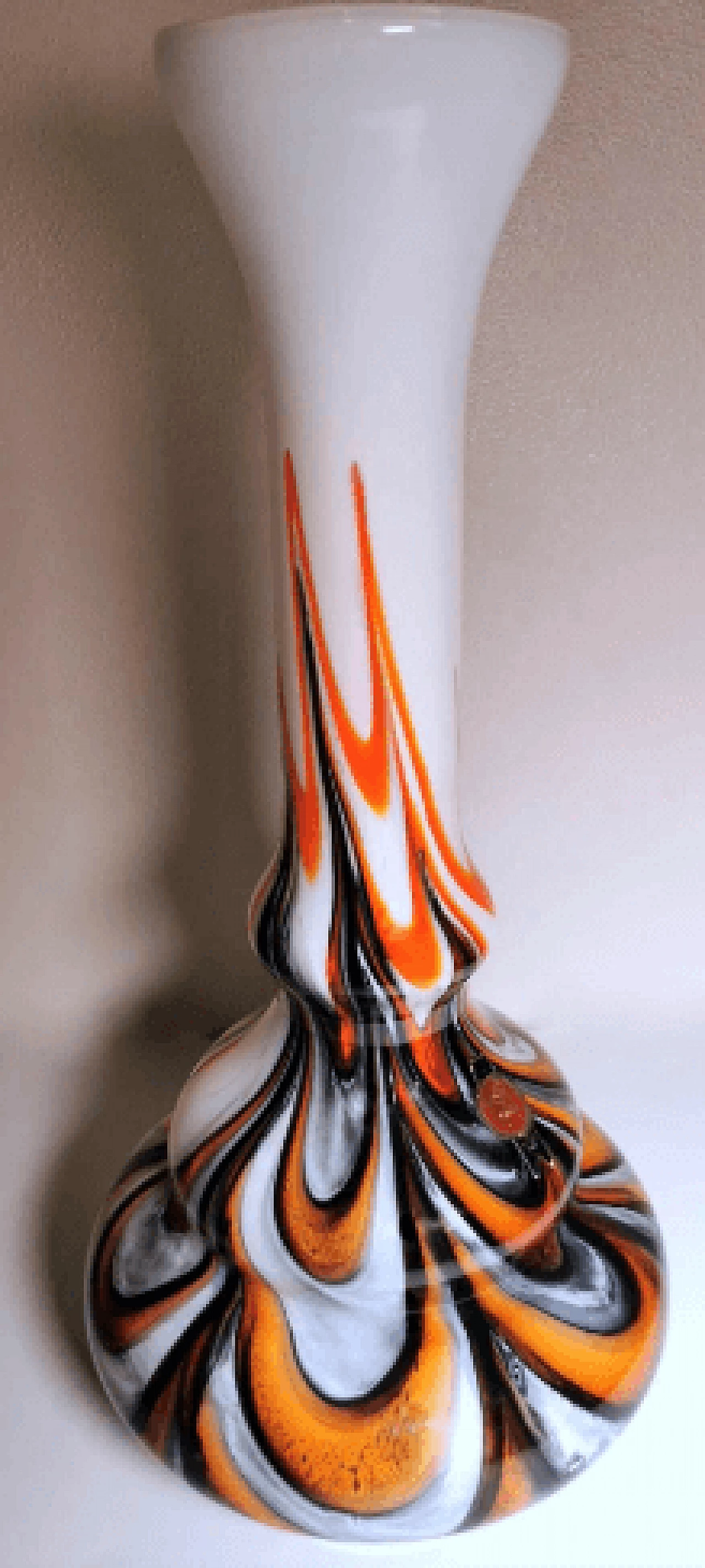 Multicolored opaline glass vase by Vetreria Barbieri, 1970s 5