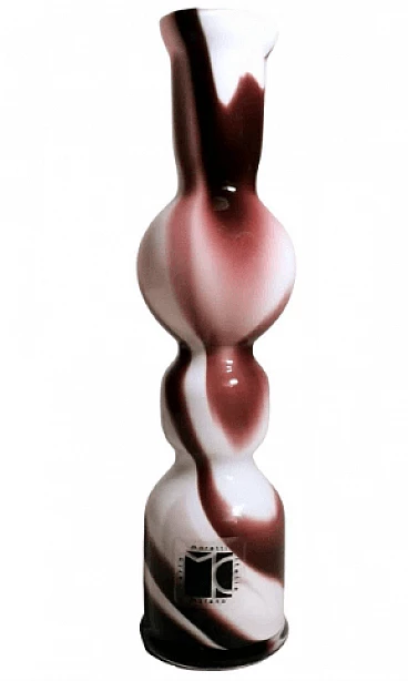 Murano opaline glass vase by Carlo Moretti, 1970s