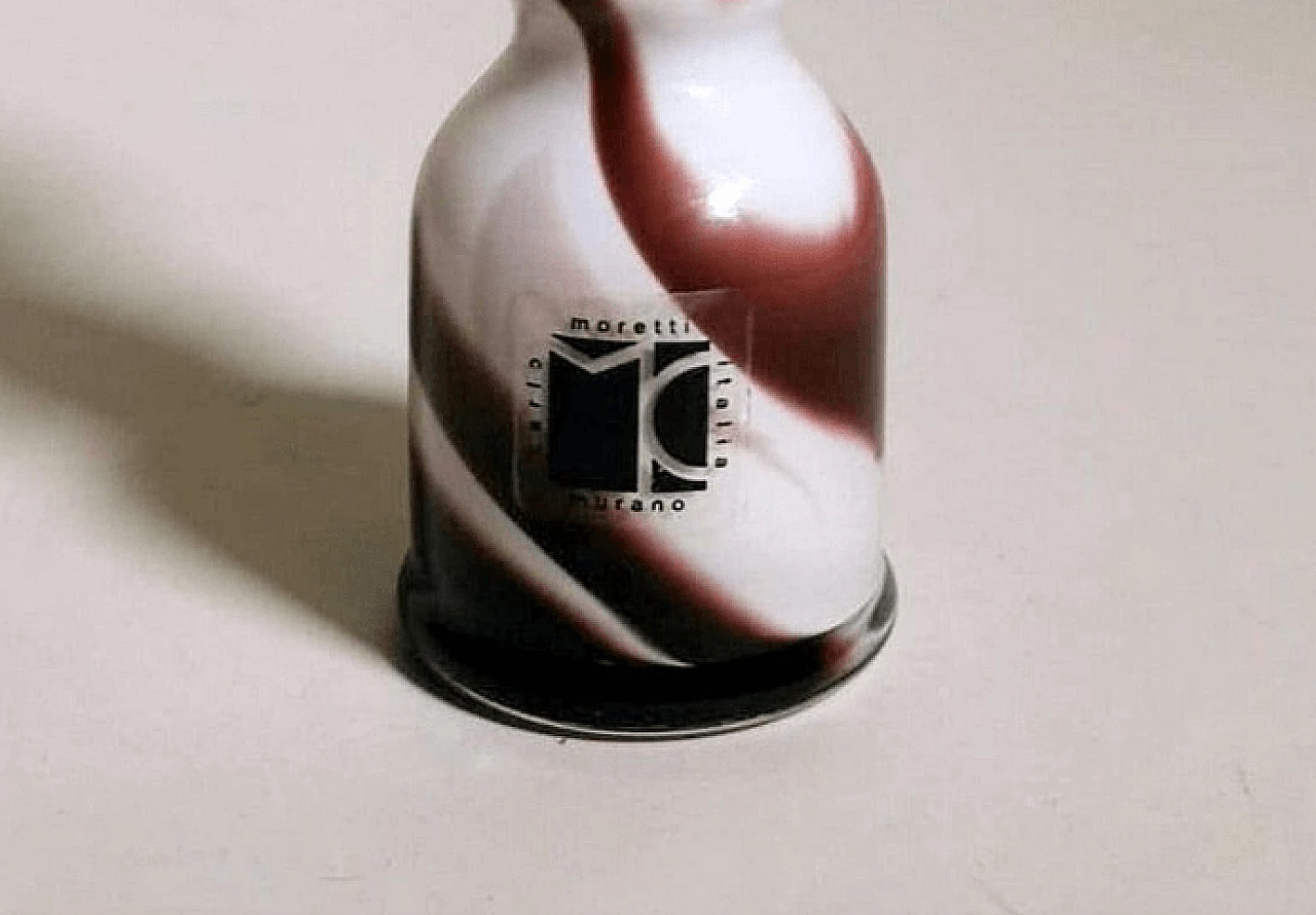 Murano opaline glass vase by Carlo Moretti, 1970s 9