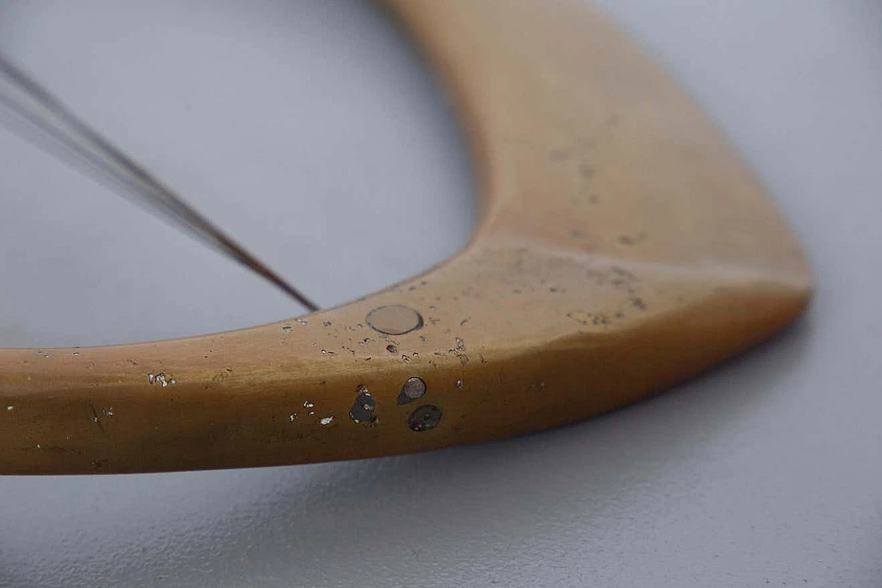 Wood and brass kinetic sculpture by Meloniski from Villacidro, 1980s 5