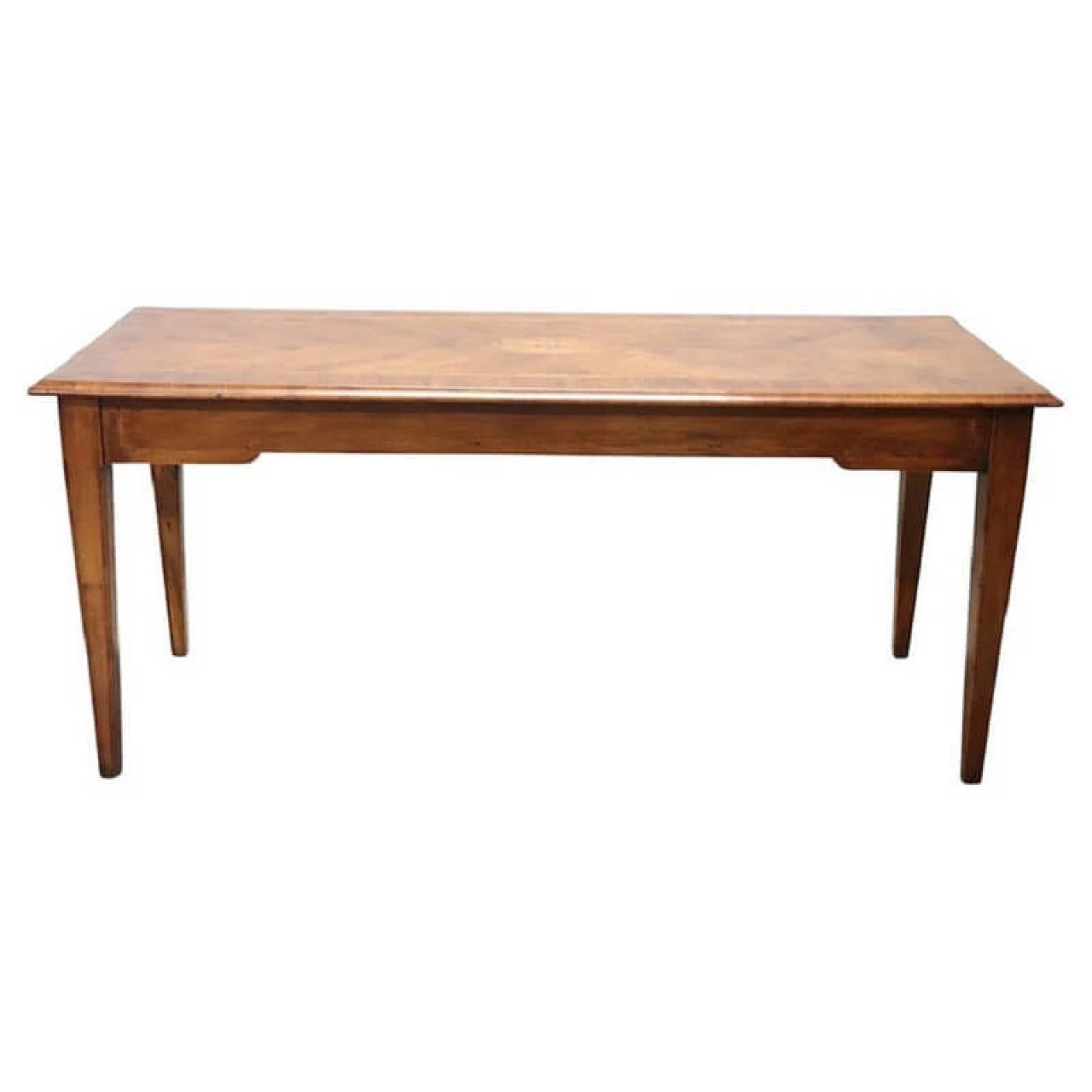 Rectangular inlaid walnut dining table, first half of the 19th century 1