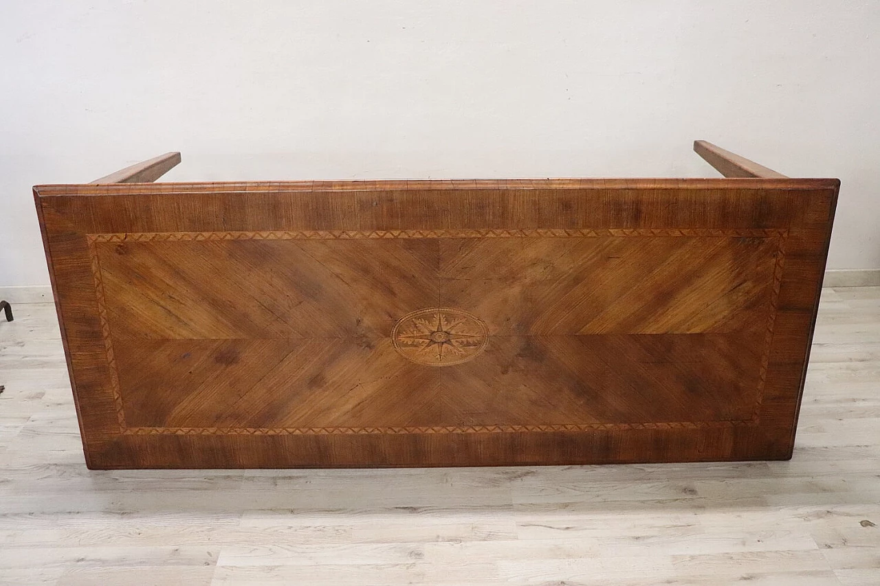 Rectangular inlaid walnut dining table, first half of the 19th century 5