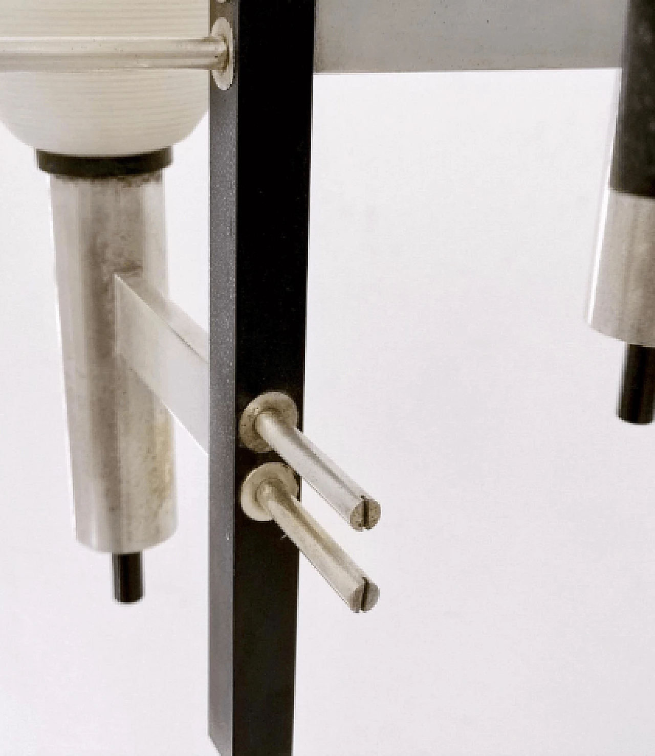 Glass and metal chandelier in the style of Stilnovo, 1950s 9