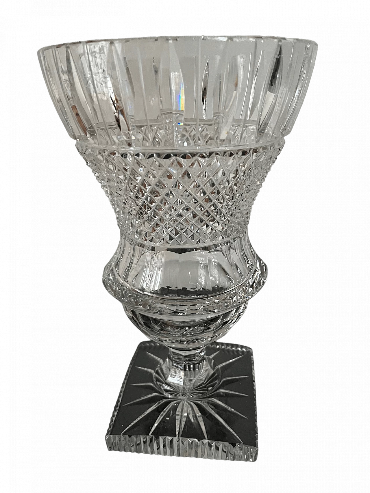 Bohemian crystal vase, early 20th century 7