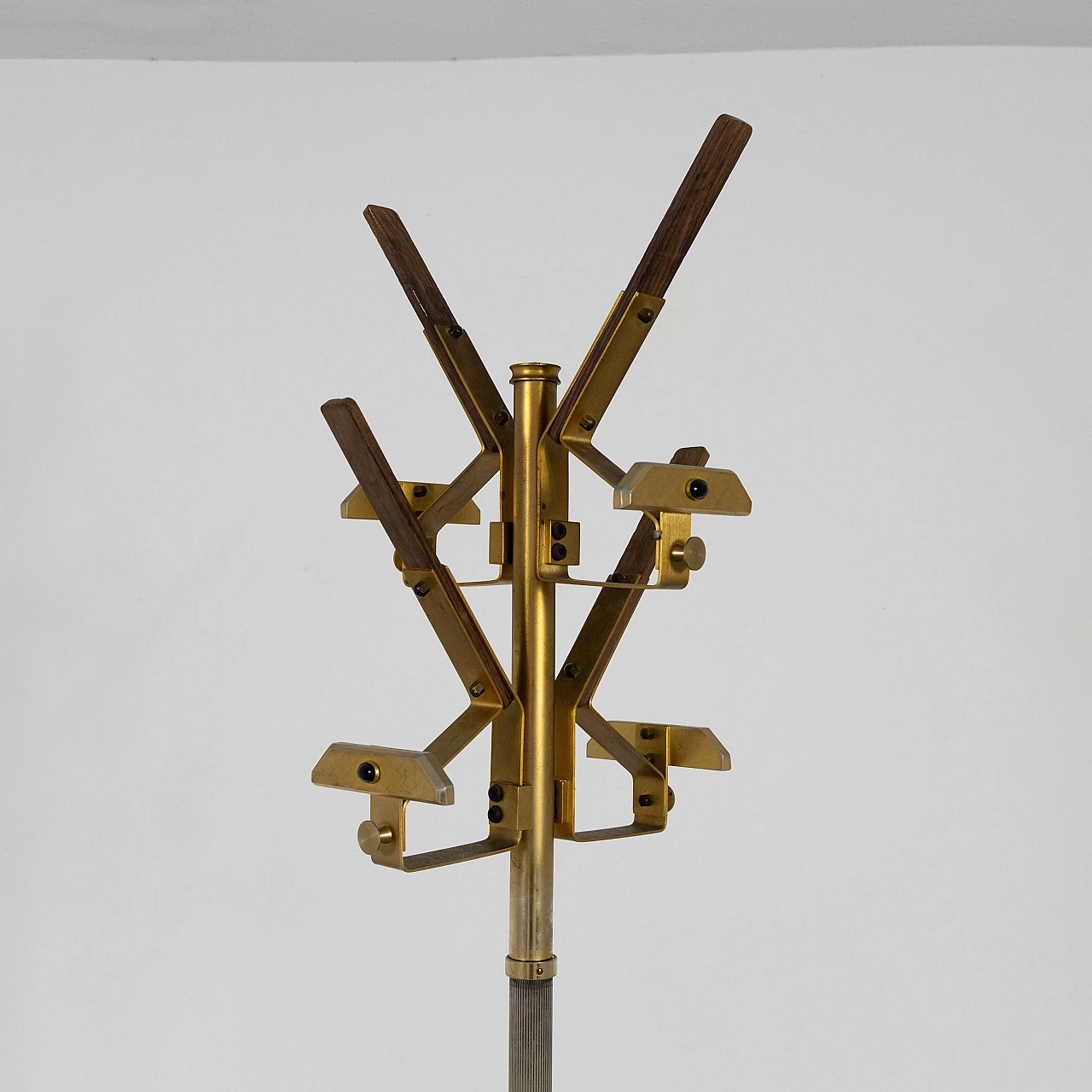 Metal coat stand with marble base, 1960s 2