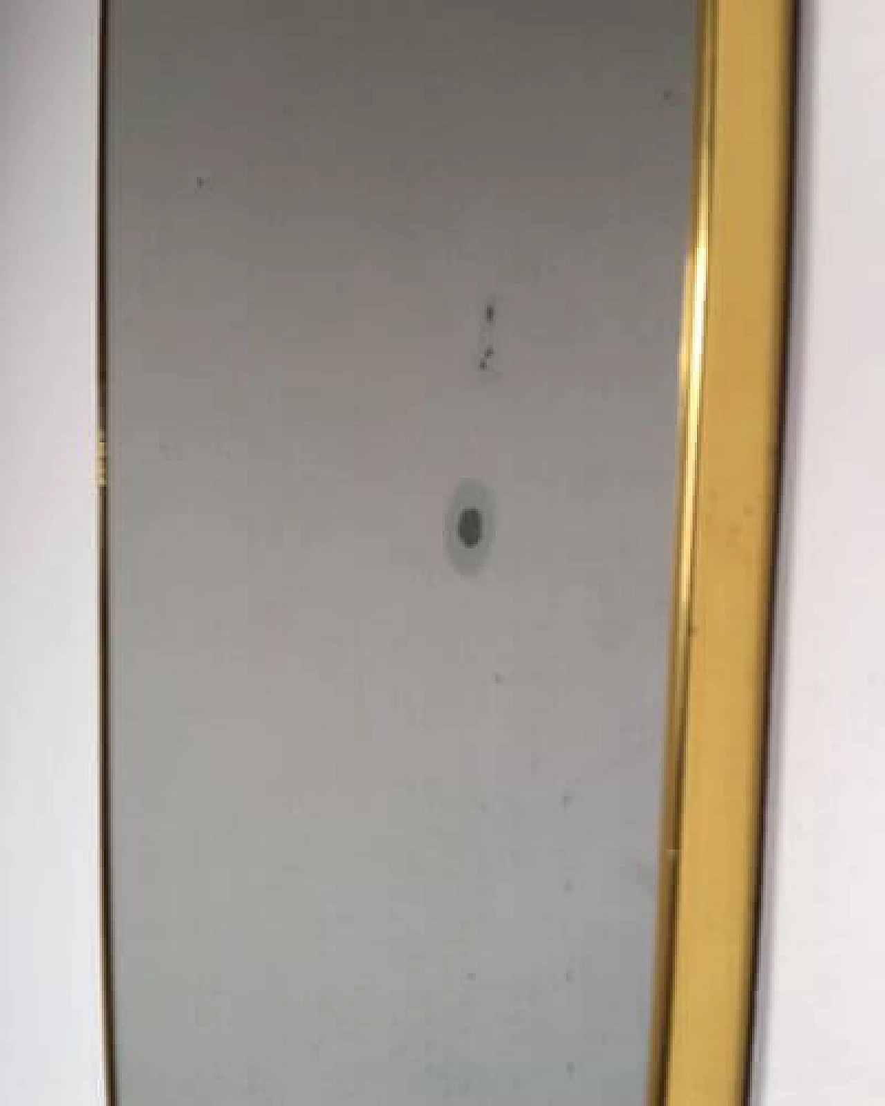Specchio con cornice in plastica dorata, anni '60 4