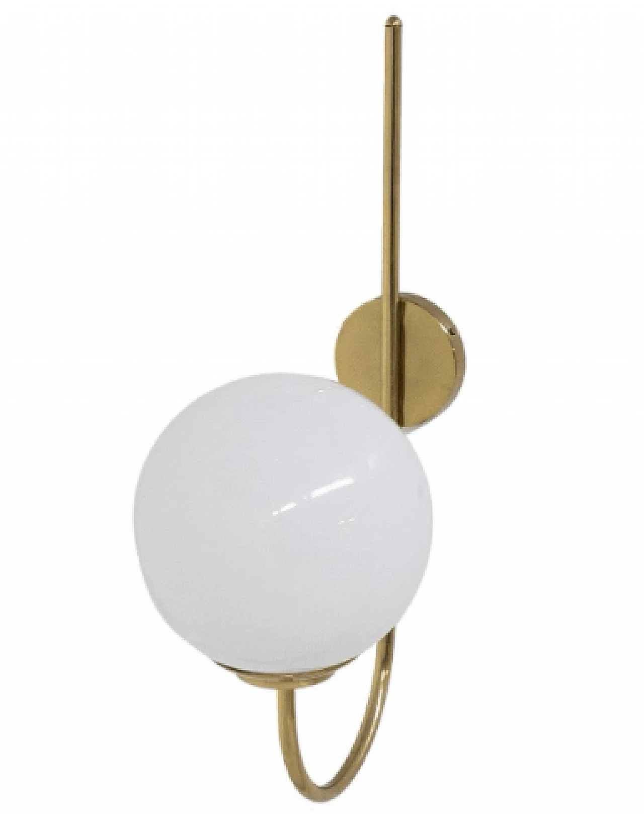 Brass and glass wall light by Luigi Caccia Dominioni for Azucena, 1950s 1