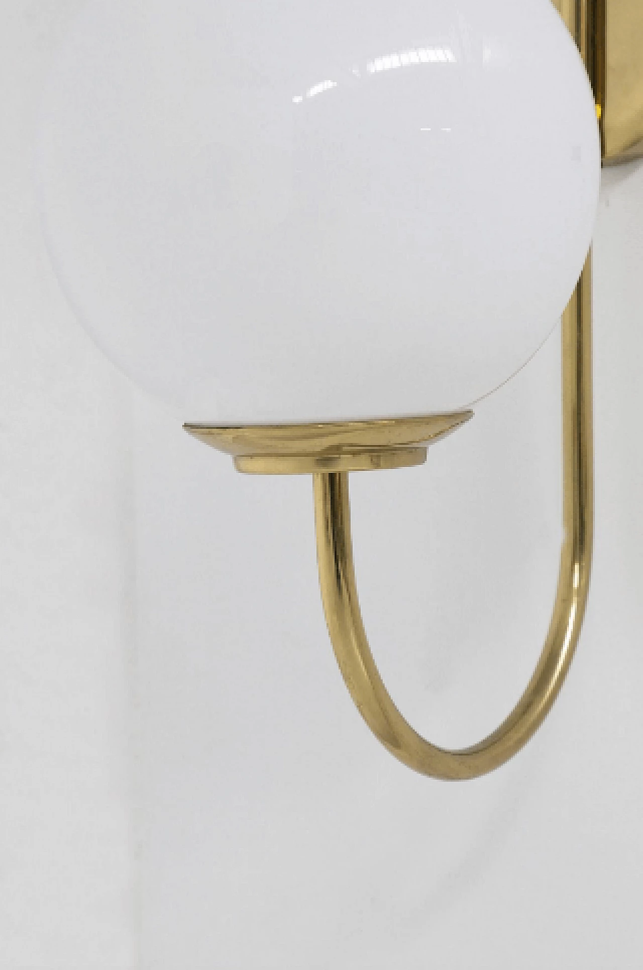 Brass and glass wall light by Luigi Caccia Dominioni for Azucena, 1950s 7