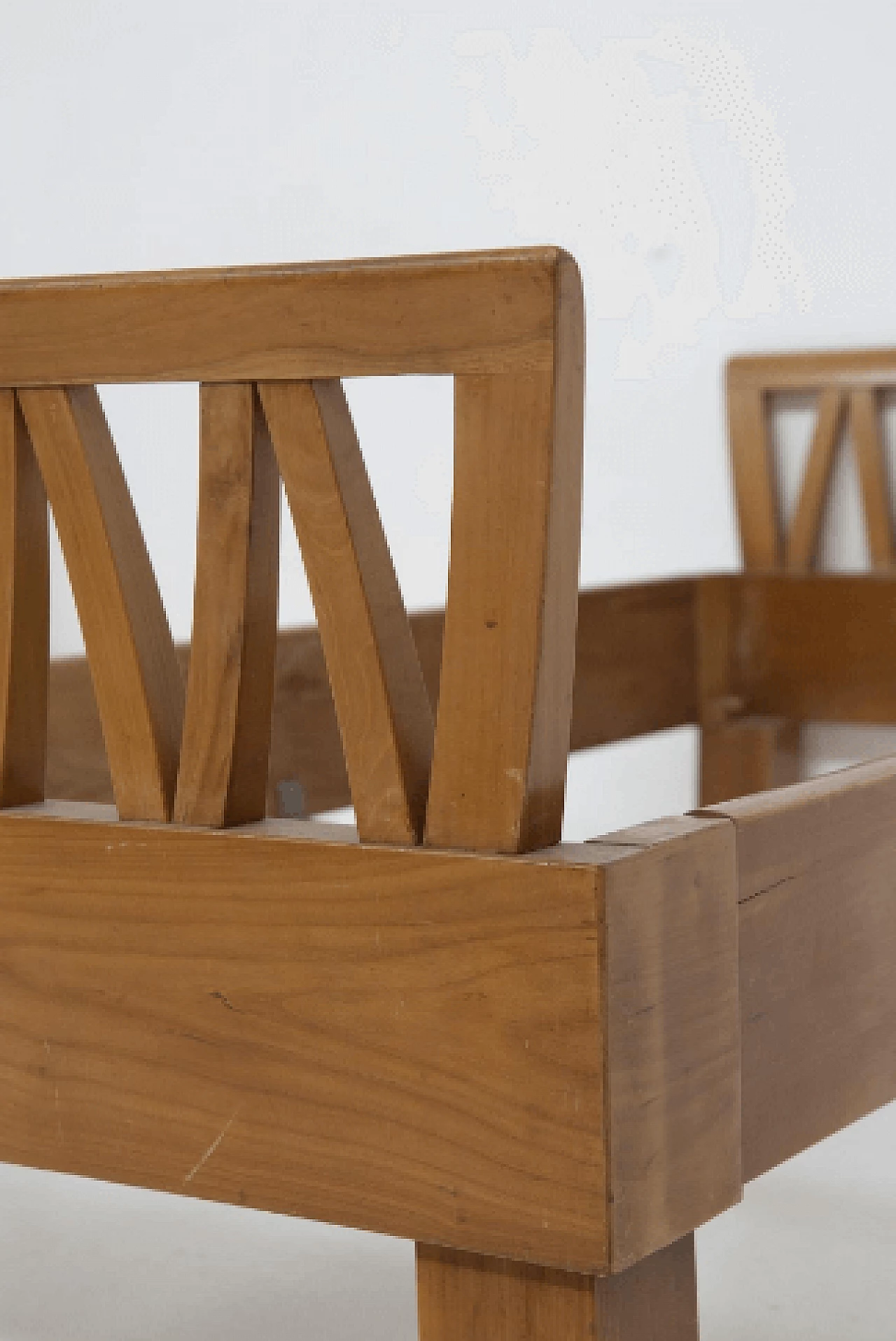 Letto singolo e sedia in legno di Ugo Carrà, anni '50 5