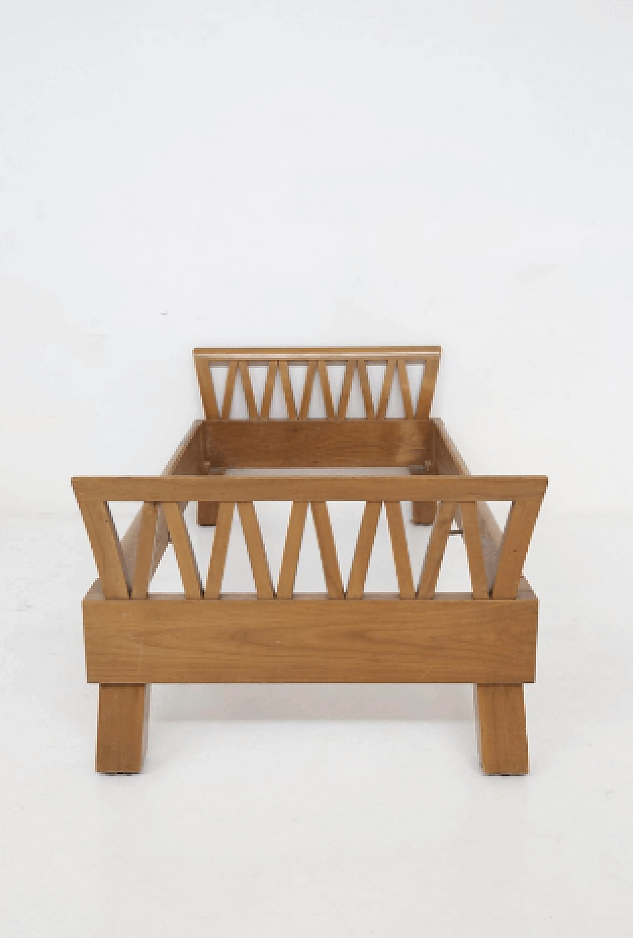 Letto singolo e sedia in legno di Ugo Carrà, anni '50 6