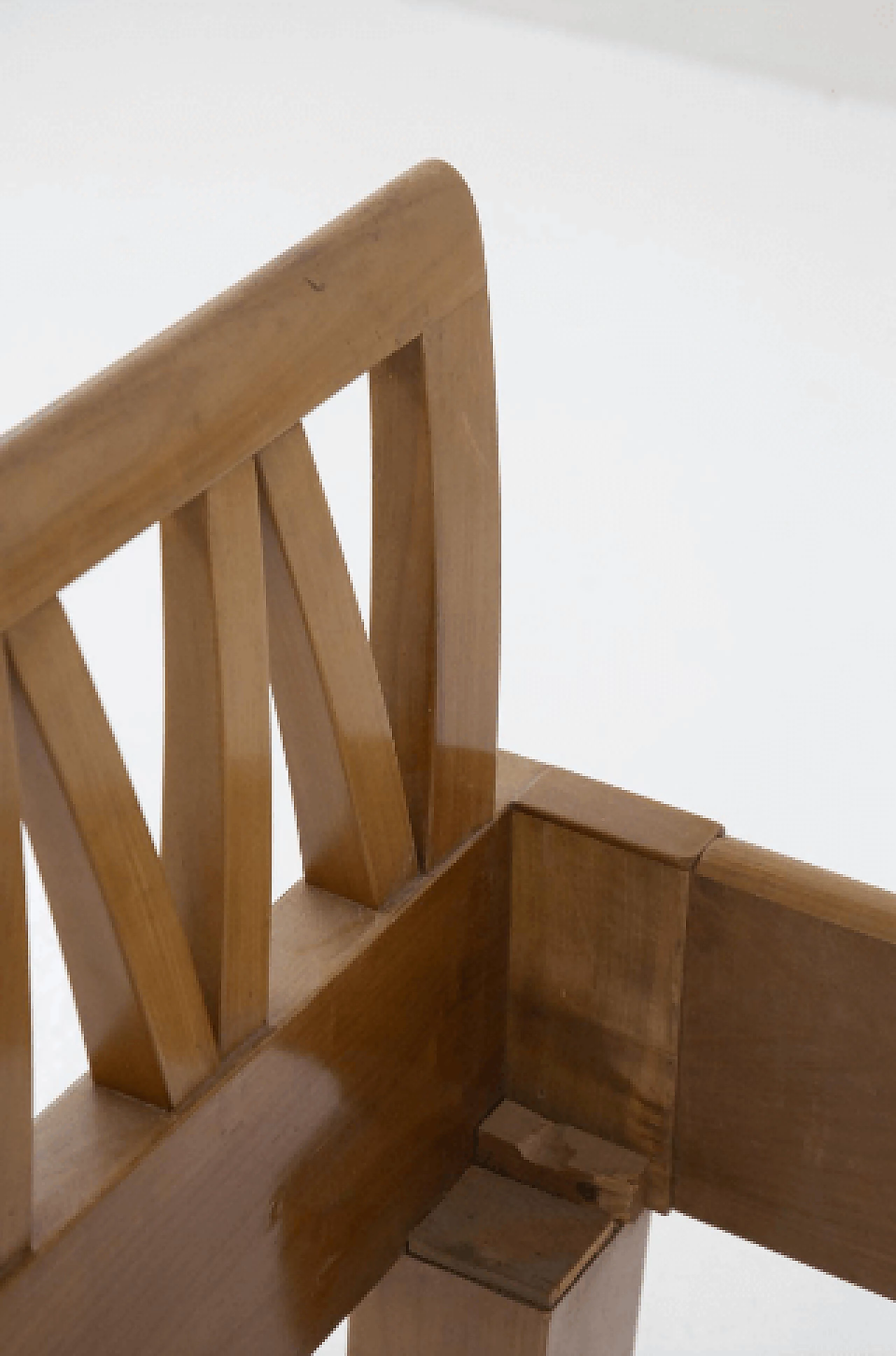 Letto singolo e sedia in legno di Ugo Carrà, anni '50 14