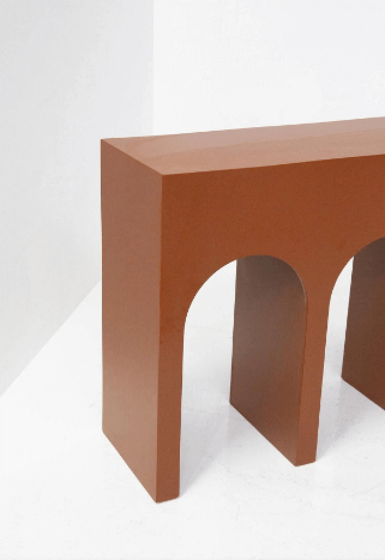 Consolle in legno laccato marrone 5