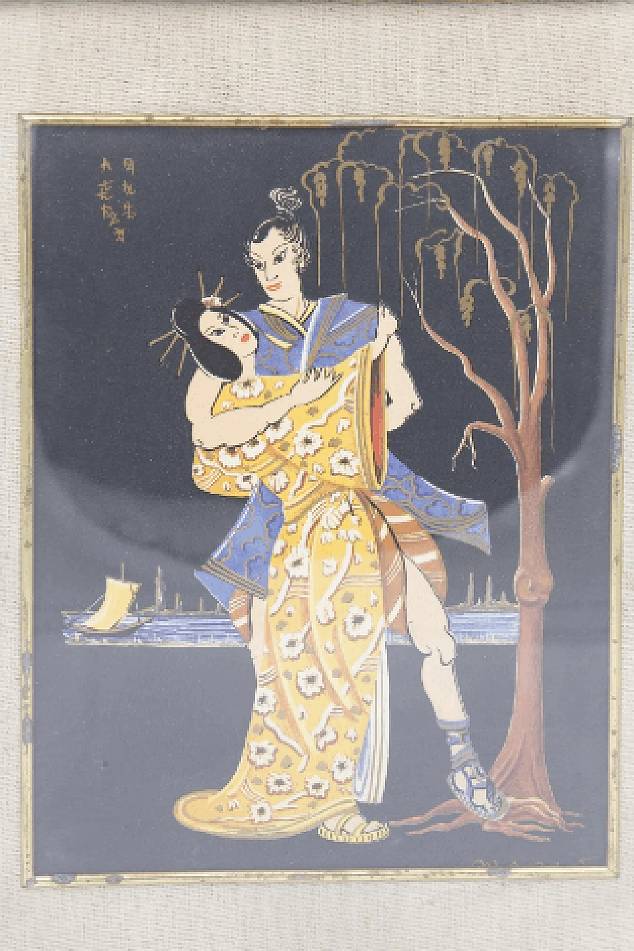 Coppia che danza, dipinto su cartoncino, inizio '900 4