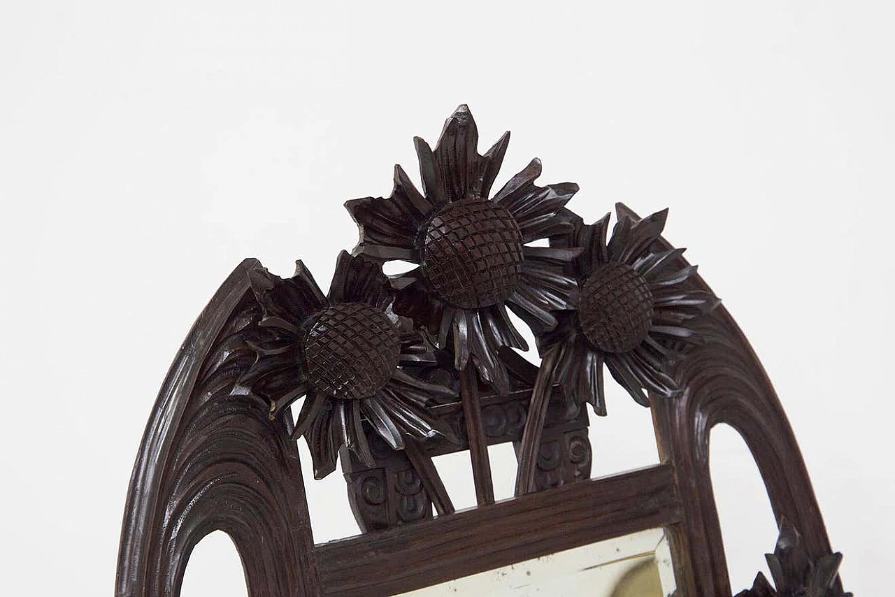 Specchio in legno con cavalletto di Carlo Zen, anni '40 1