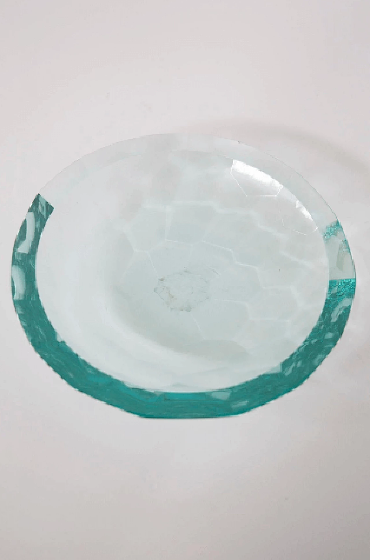 Coppia di centrotavola in vetro nello stile di Fontana Arte, anni '80 3