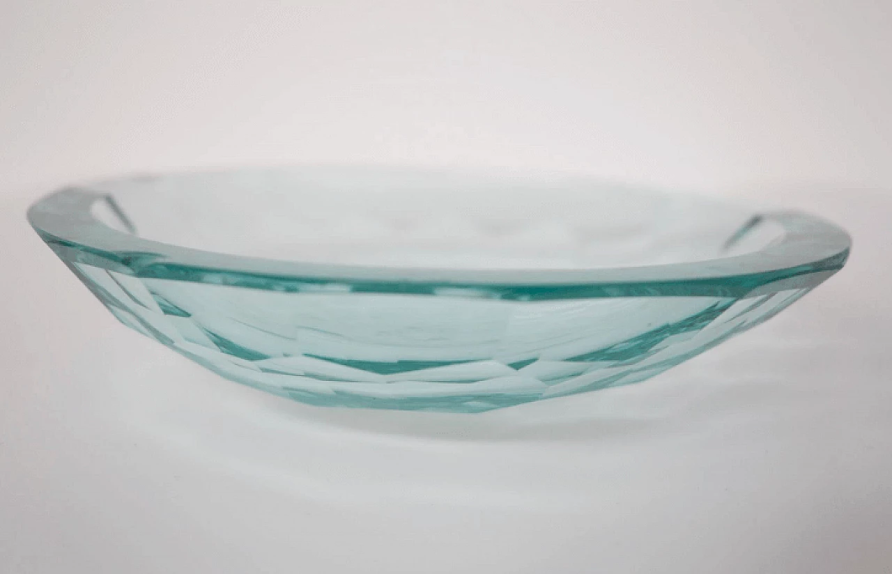 Coppia di centrotavola in vetro nello stile di Fontana Arte, anni '80 8