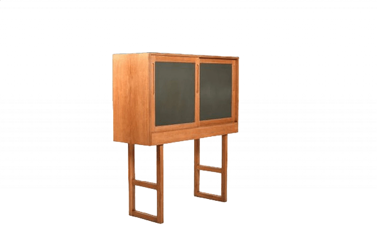 Danish oak and formica cabinet, 1960s 14