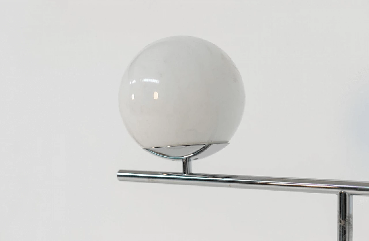Marble, steel and glass floor lamp 4