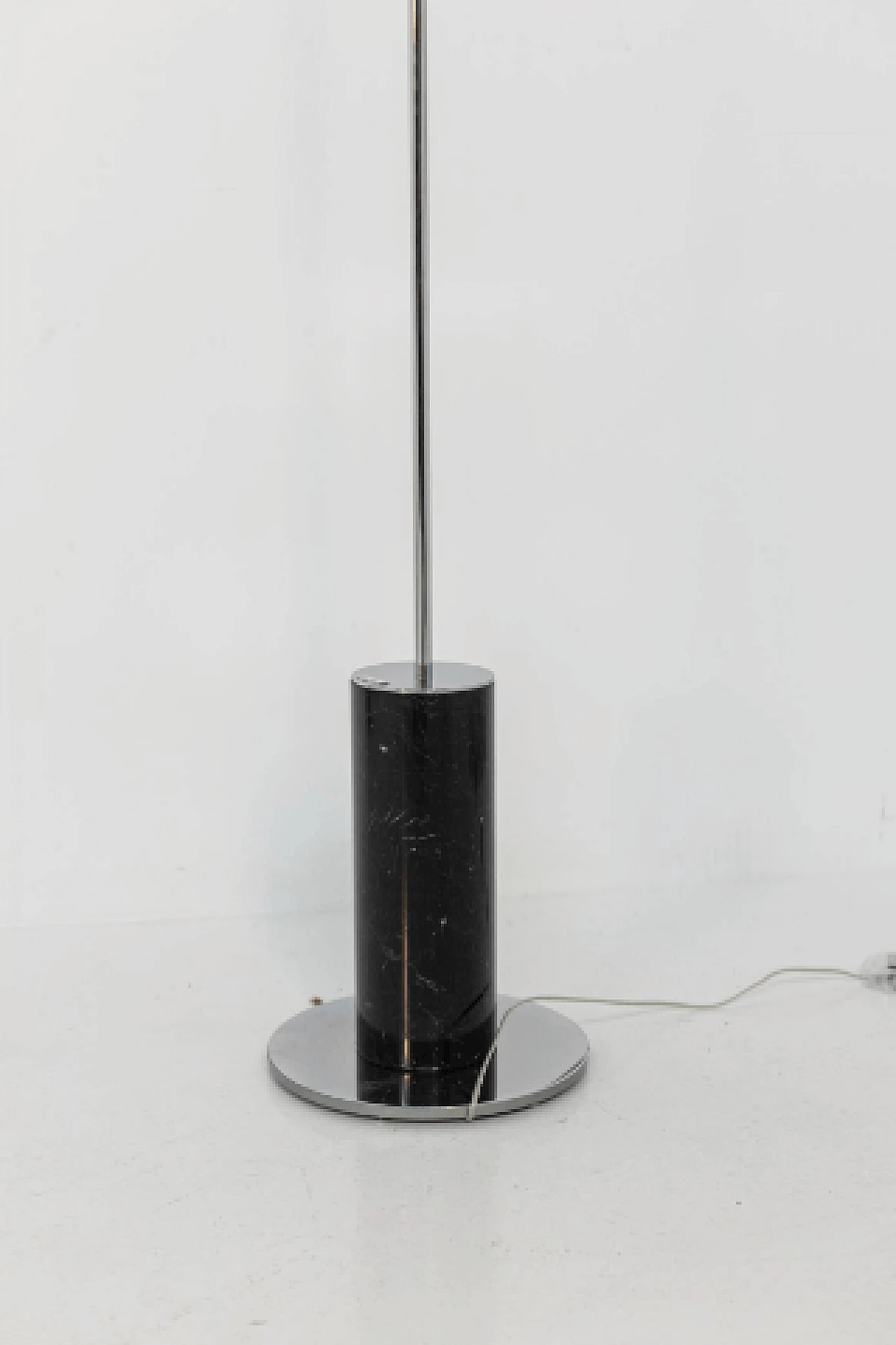 Marble, steel and glass floor lamp 6