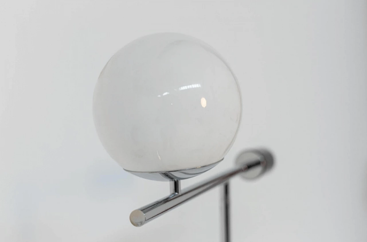 Marble, steel and glass floor lamp 10