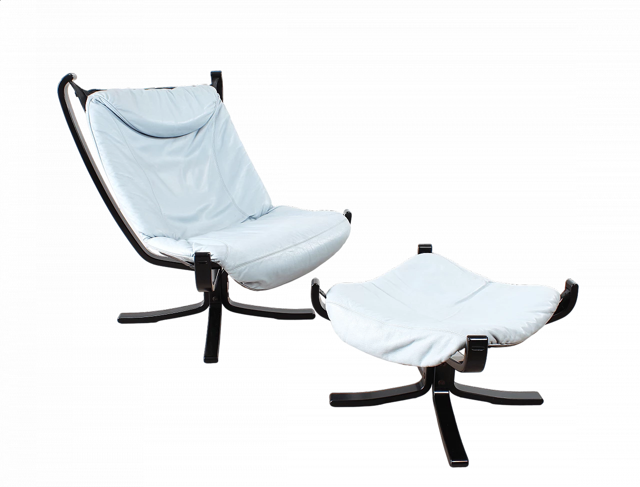 Poltrona Viking P97 con poggiapiedi di Poltrona Frau, anni '80 11