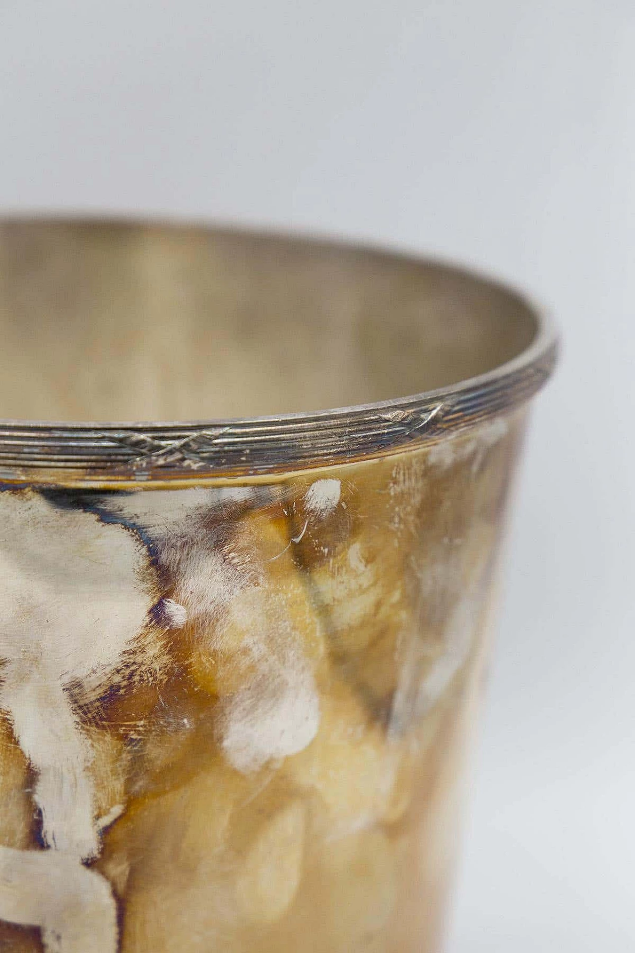 Secchiello per ghiaccio Christofle in metallo con manici a forma di ariete, anni '50 3