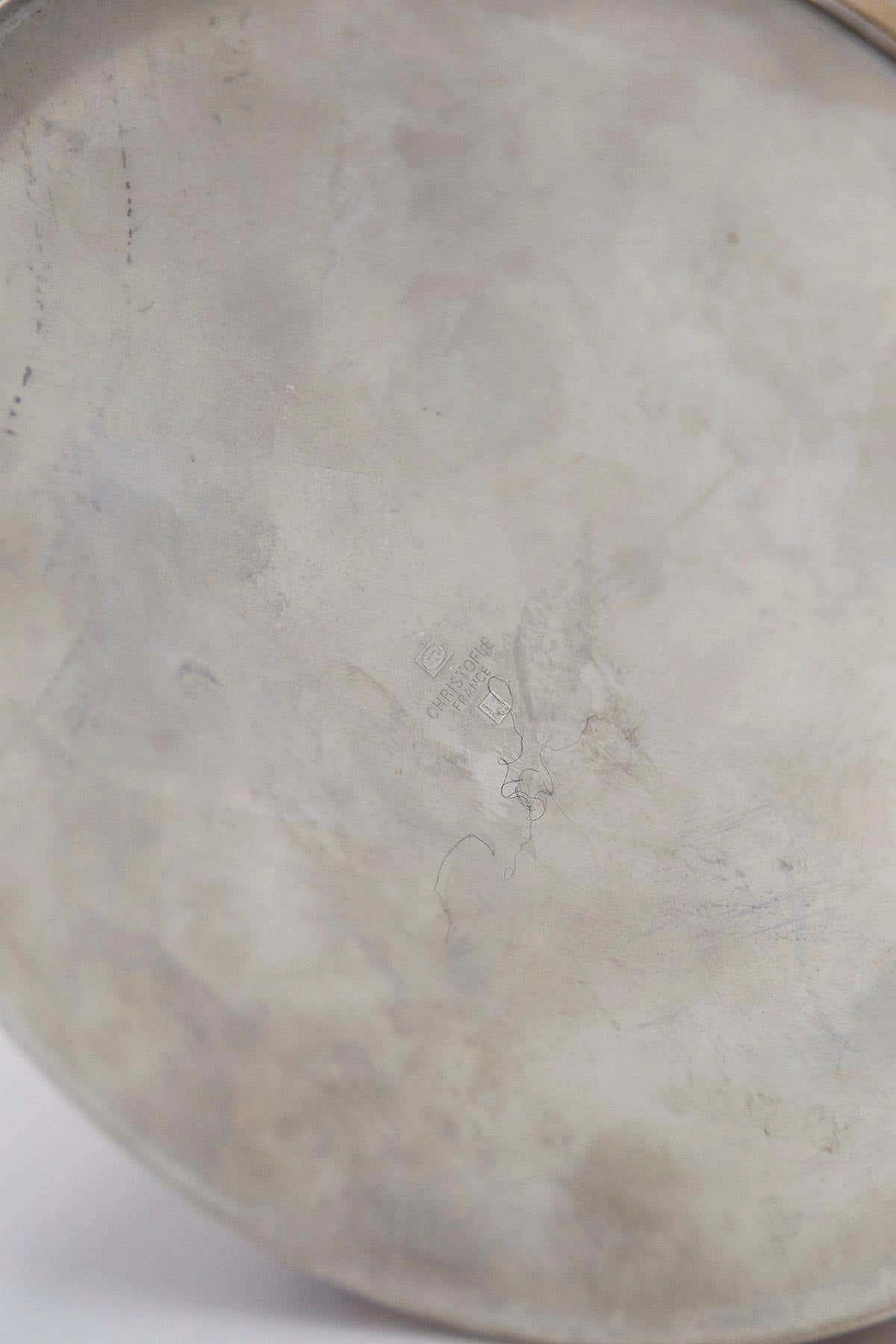 Secchiello per ghiaccio Christofle in metallo con manici a forma di ariete, anni '50 6