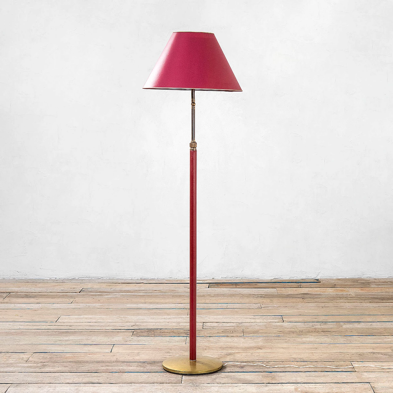 Tris floor lamp with adjustable shade by Angelo Lelii for Arredoluce, 1950s 2
