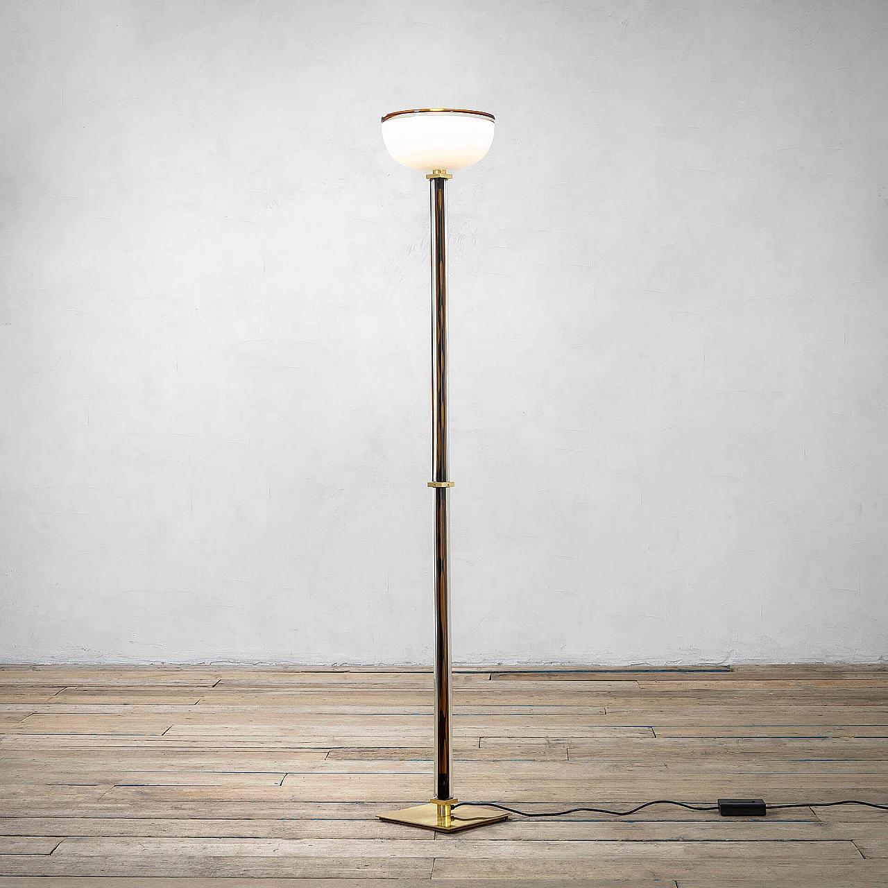 Tolboi floor lamp in glass and metal for Venini, 1985 1