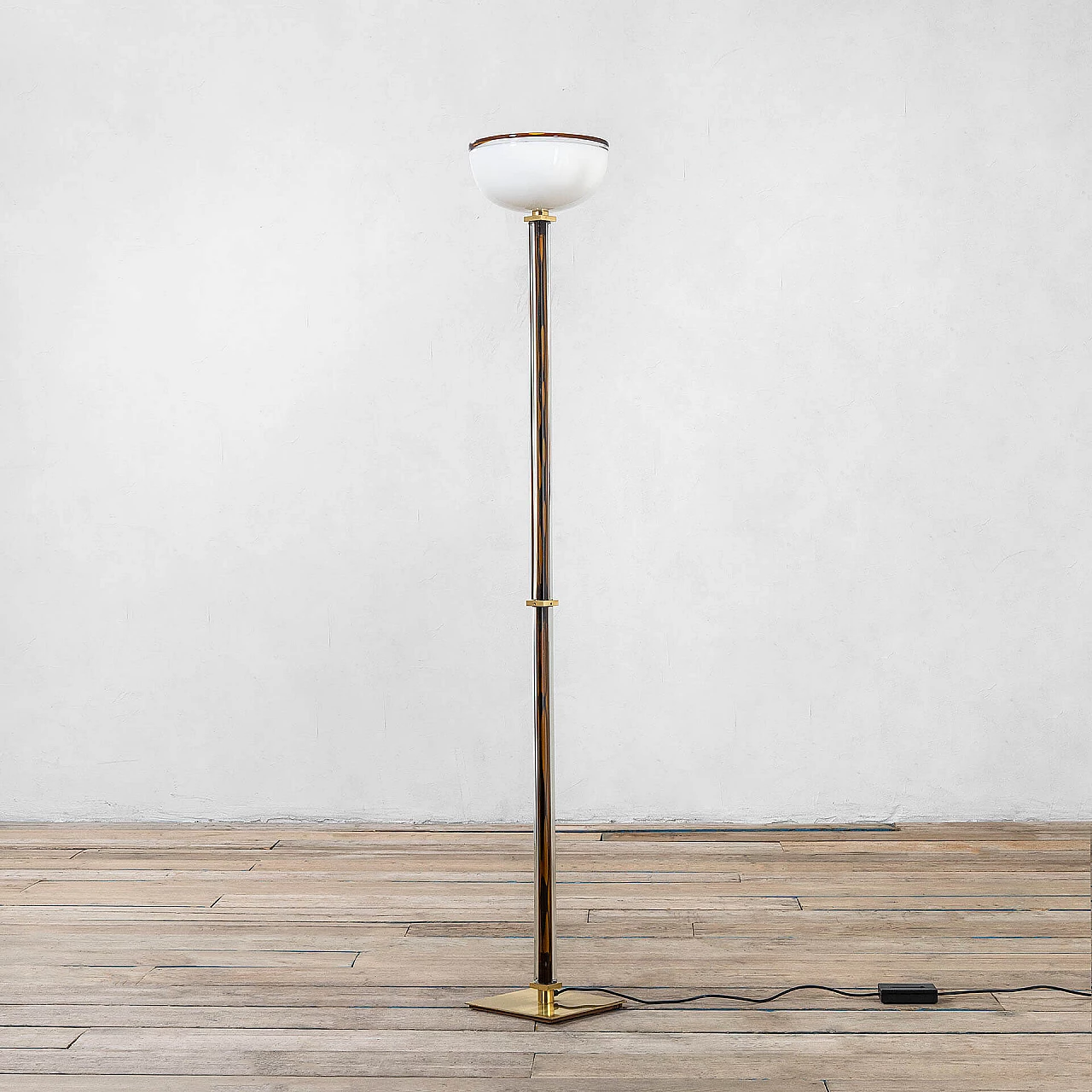 Tolboi floor lamp in glass and metal for Venini, 1985 2