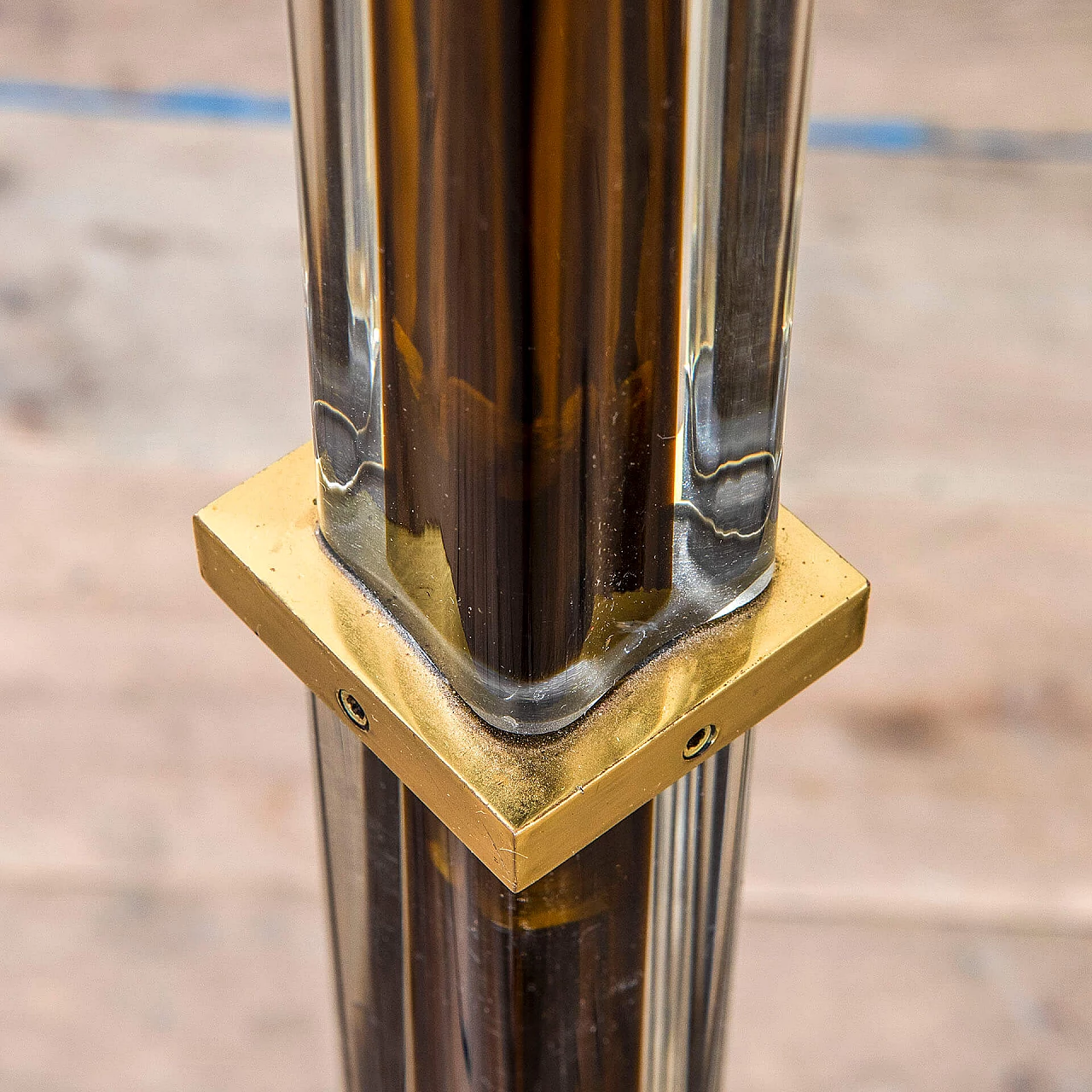 Tolboi floor lamp in glass and metal for Venini, 1985 7