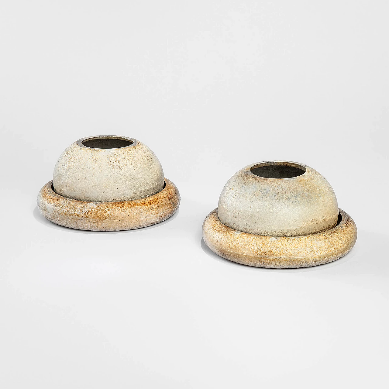 Pair of decorative metal objects by Lorenzo Burchiellaro, 1960s 1