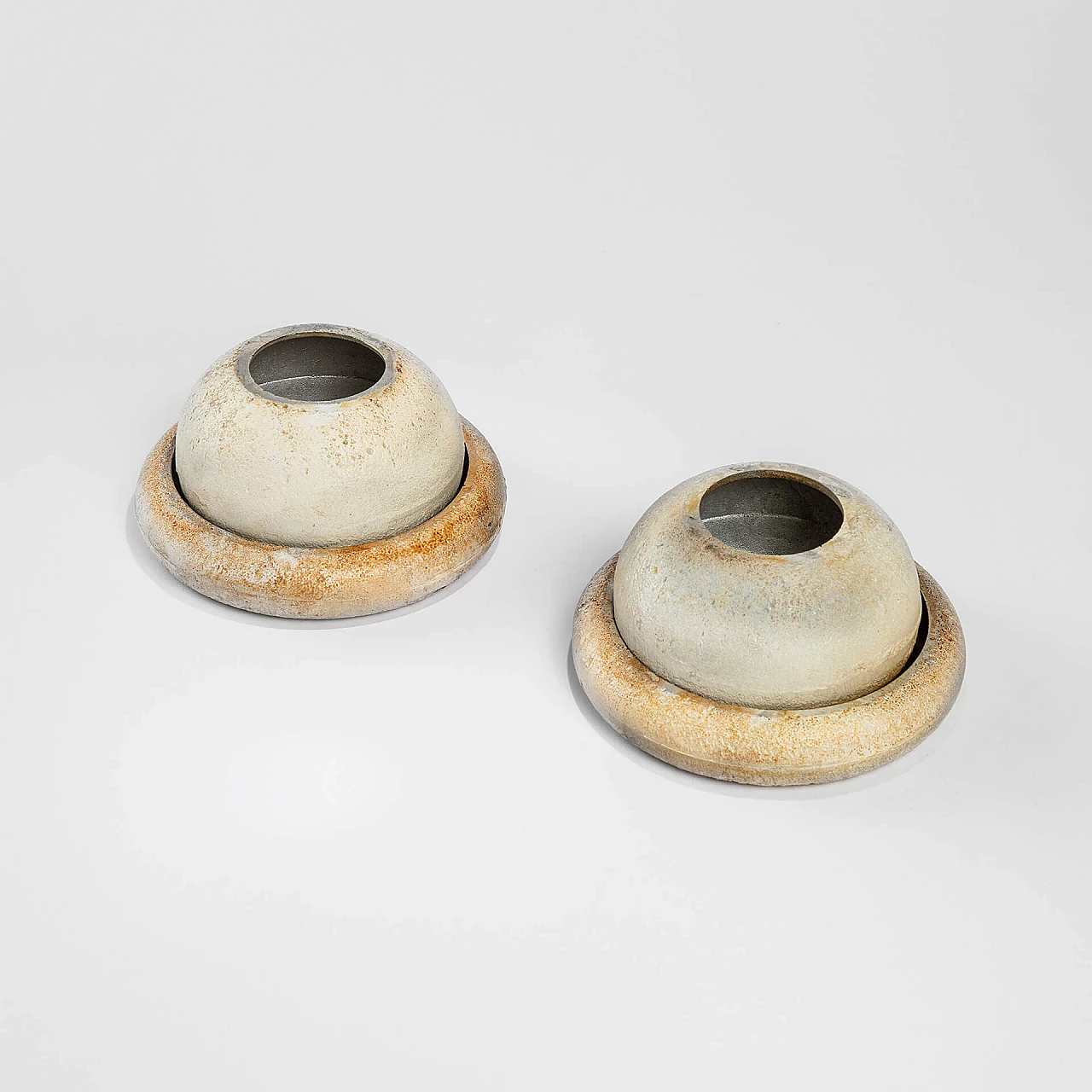 Pair of decorative metal objects by Lorenzo Burchiellaro, 1960s 2