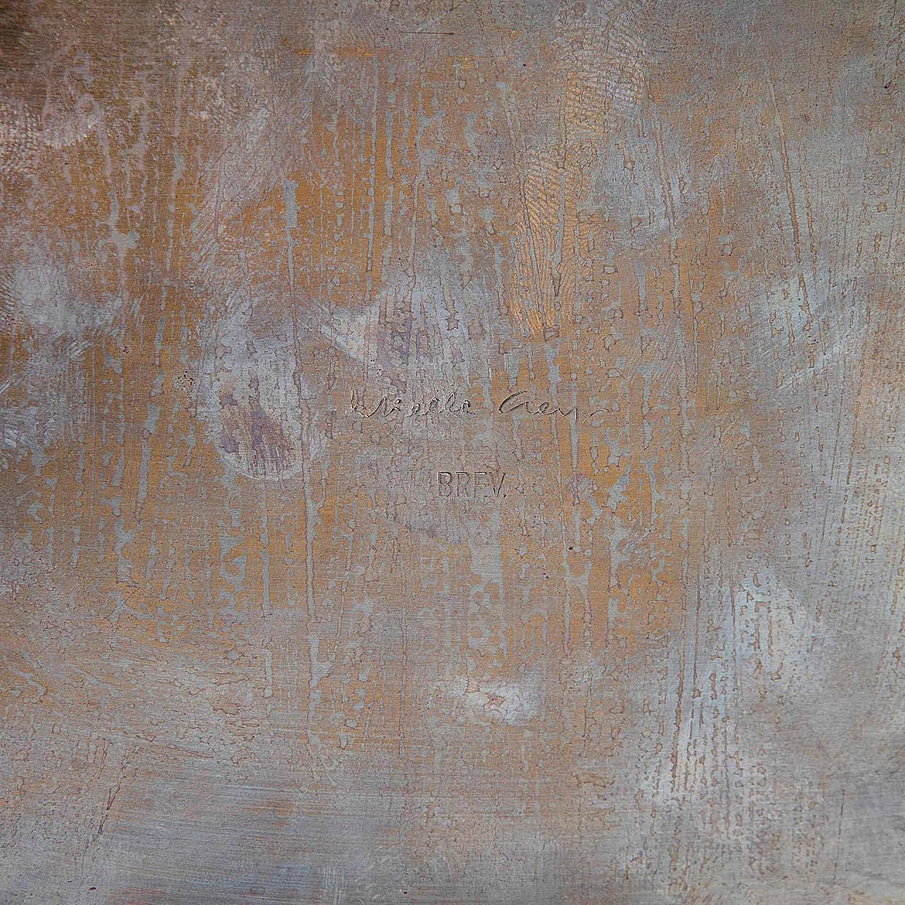 Oval brass photo frame by Gabriella Crespi, 1970s 6