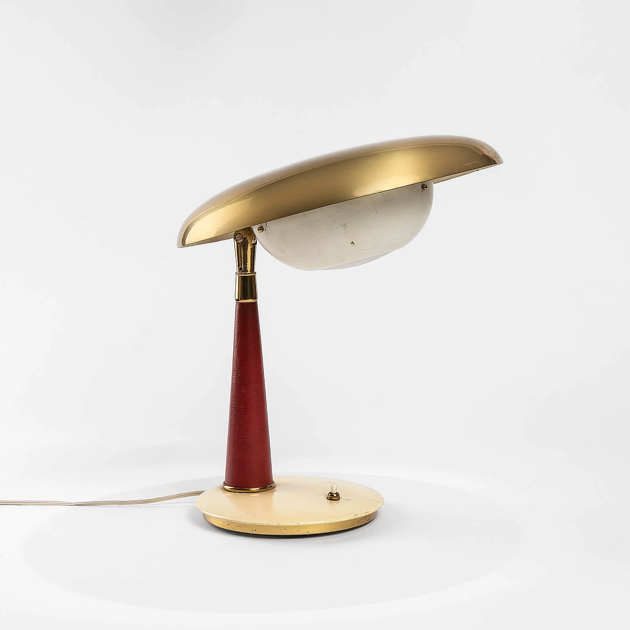 Brass and glass table lamp by Angelo Lelii for Arredoluce, 1950s 2