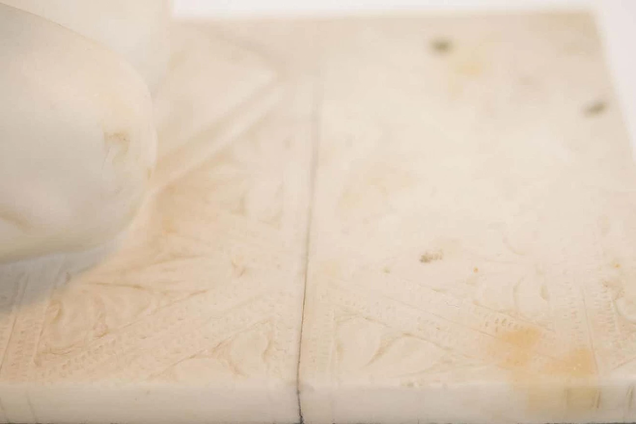 Guglielmo Pugi, Incantatrice di serpenti, scultura in marmo Art Déco, 1910 7