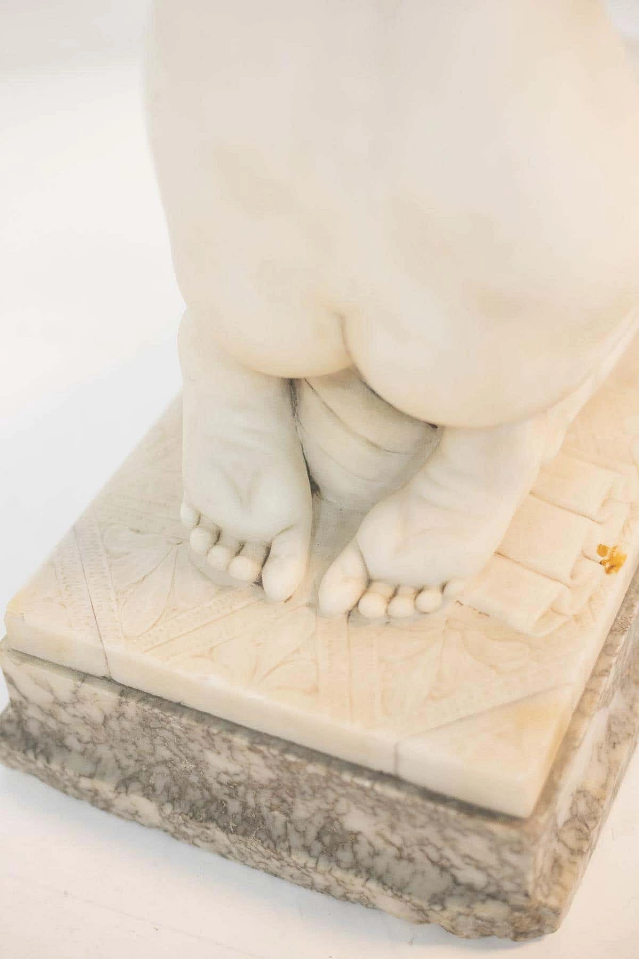 Guglielmo Pugi, Incantatrice di serpenti, scultura in marmo Art Déco, 1910 14