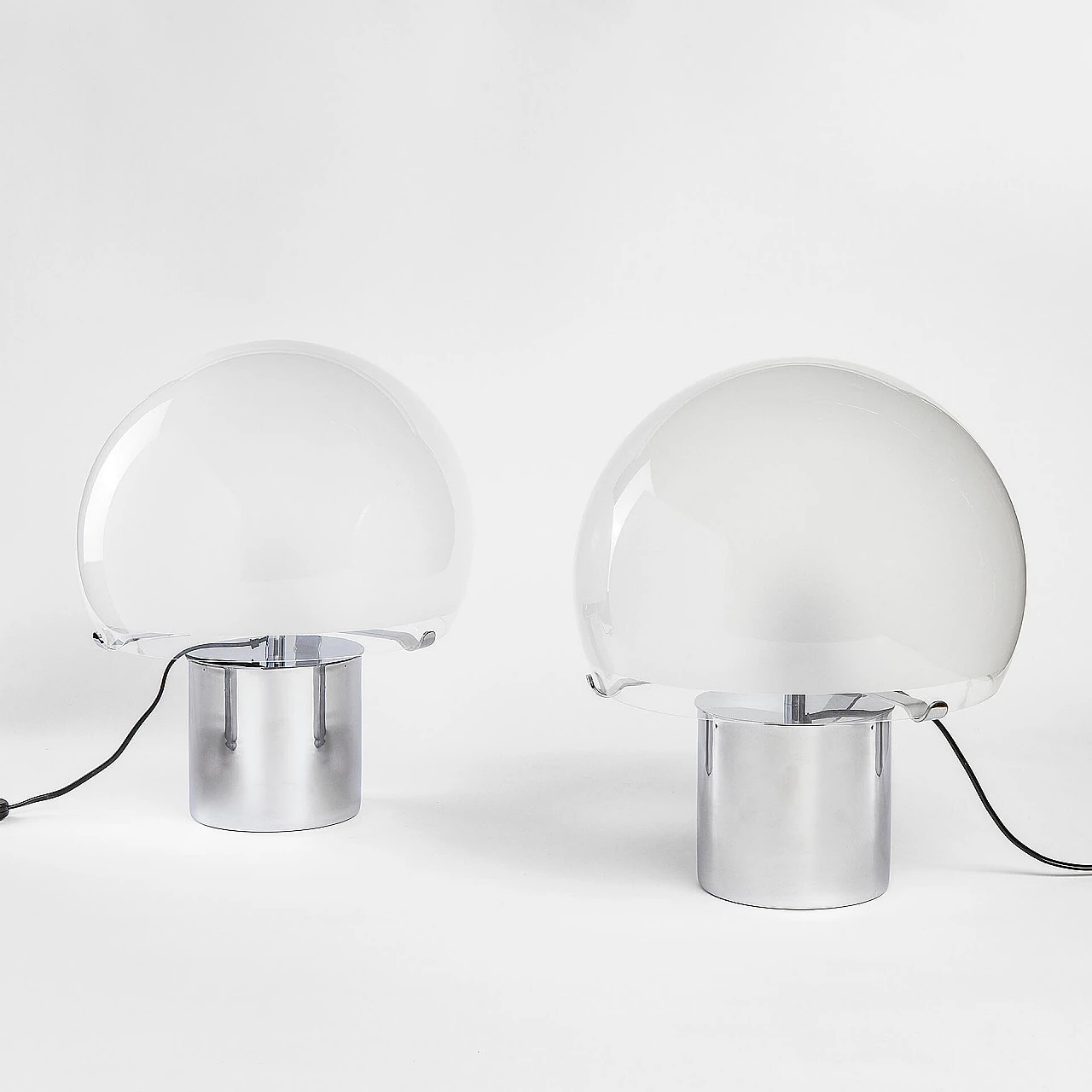 Pair of LTA6 Porcino table lamps by Luigi Caccia Dominioni for Azucena, 1960s 2