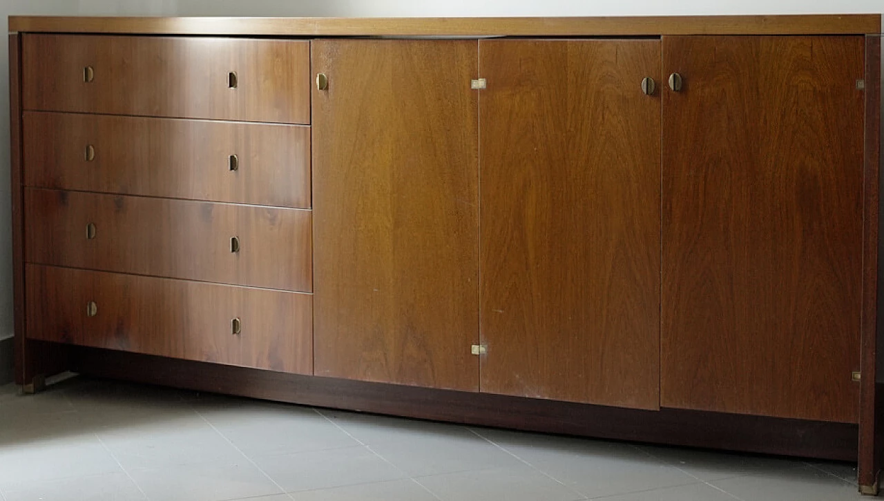 Mahogany sideboard inlaid with brass by Pierre Balmain, 1980s 13