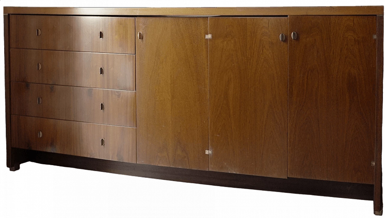 Mahogany sideboard inlaid with brass by Pierre Balmain, 1980s 14