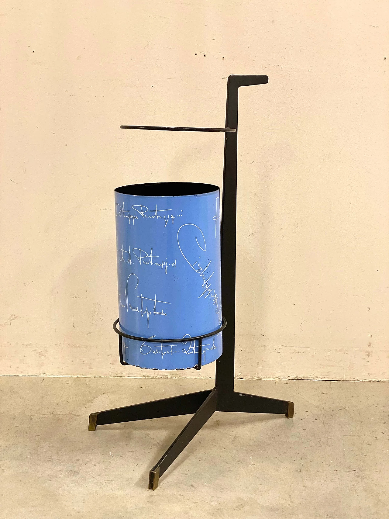 Brass and enamel umbrella stand for Siva Poggibonsi, 1950s 1