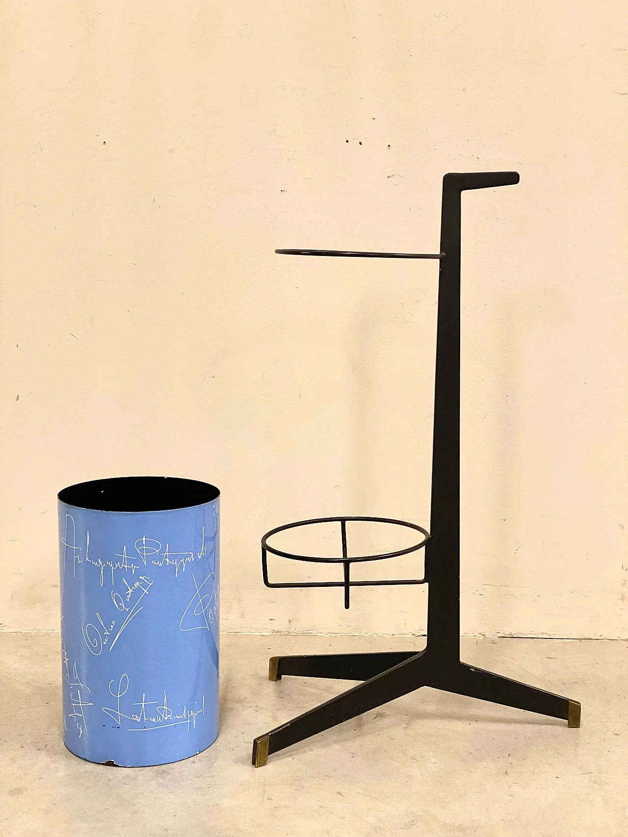 Brass and enamel umbrella stand for Siva Poggibonsi, 1950s 3