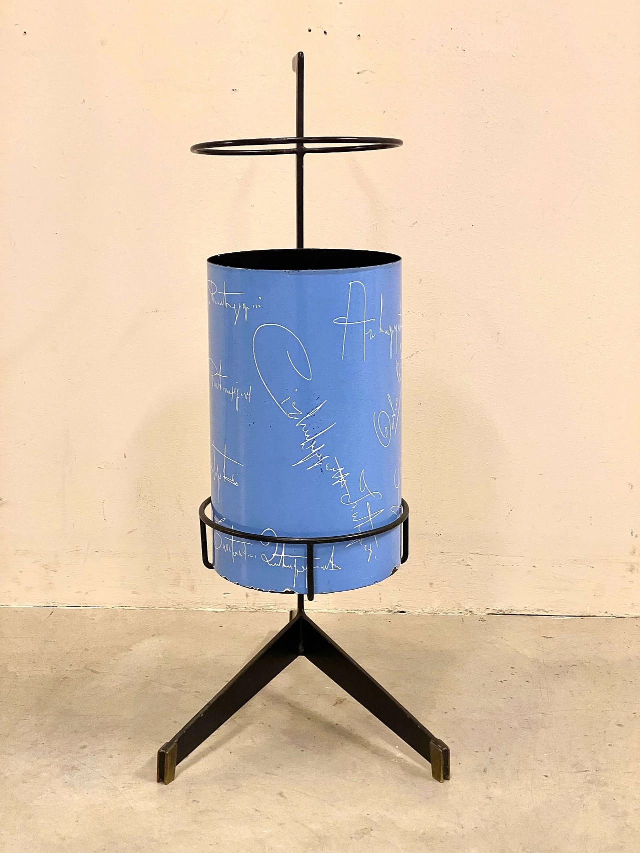 Brass and enamel umbrella stand for Siva Poggibonsi, 1950s 7