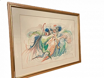 Giuseppe Lizzini, dipinto ad acquarello e china, 1992